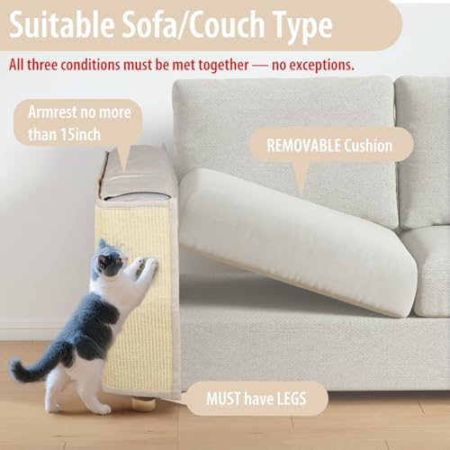 Oroonoko Cat Scratch Couch Protector, Couch Protector from Cat Claws - Image 4