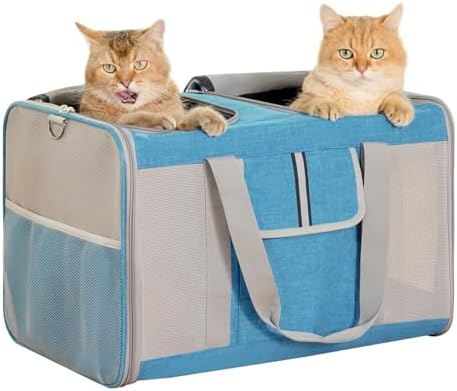 Sedioso Large Cat Carrier for 2 Cats, 21.7x 13.8x 13.8in Pet Carrier for Cat by Sedioso