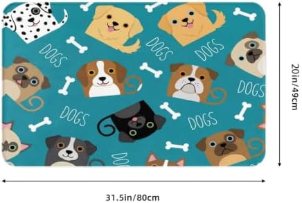 Cute Dogs Bath Mat Non-Slip Soft Microfiber Bathroom Rugs Washable Bathmat - Image 3