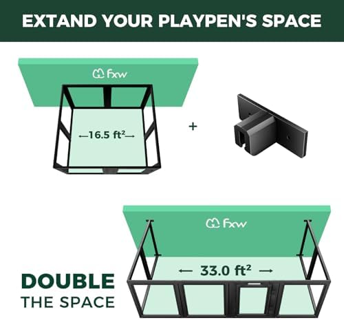 FXW Fence-to-Wall Anchors for AuraSpace Acrylic Indoor Dog Playpen - Image 4