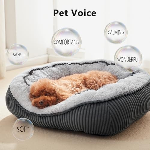 Washable Dog Bed for Small Cat Dogs, Warm Calming Anti-Slip - Image 2