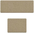 Ophanie Beige color-block Bathroom Rugs 36x24, Soft Chenille Bath Mat, Non Slip by Ophanie
