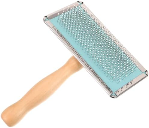 Alipis Portable Pet Hair Remover Brush Stainless Needle and Wooden Handle by Alipis