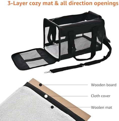 Amazon Basics Airline Approved Soft-Sided Mesh Pet Travel Carrier - Image 3