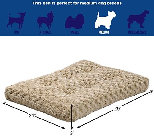 MidWest Homes for Pets Medium QuietTime Deluxe Mocha Ombré Swirl Plush Pet Bed - Image 5