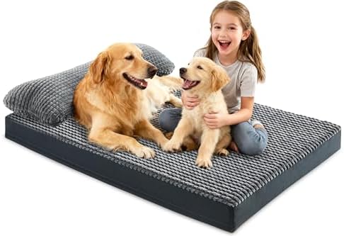 KISYYO Orthopedic XL Dog Beds for Extra Large Dogs by KISYYO