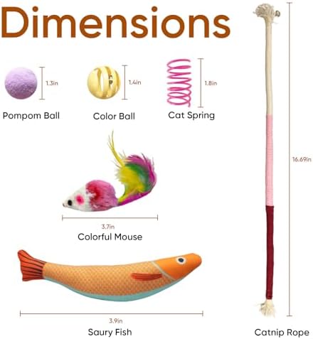 Cat Toys for Indoor Cats, 36 Pack Interactive Cat Toy Set - Image 3