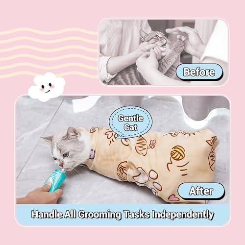 27.5" Large Cat Wrap for Nail Trimming Medicine Ear Cleaning Teeth Brushing - Image 3