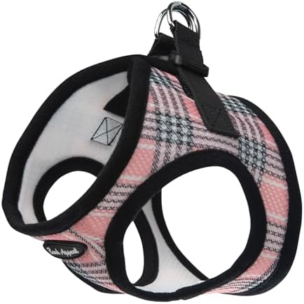 Bark Appeal Pink Plaid Step-in Dog Harness by BarkAppeal