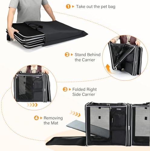 Lekereise Extra Large Cat Carrier Soft Sided, Large cat Travel Carrier - Image 3