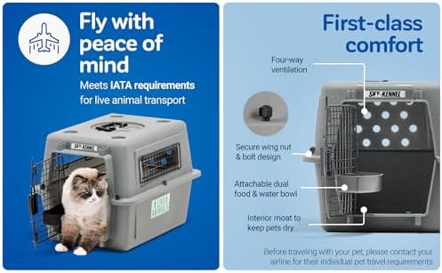 Petmate Sky Kennel for Air Travel, 21in Dog Crate for Pets up to 15lbs - Image 3