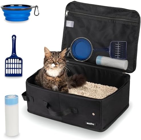 Portable Cat Travel Litter Box by Becivi