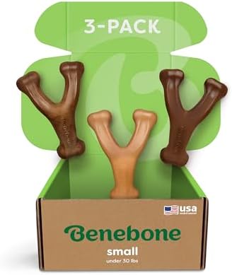 Benebone 3-Pack Wishbone Dog Chew Toy by Benebone