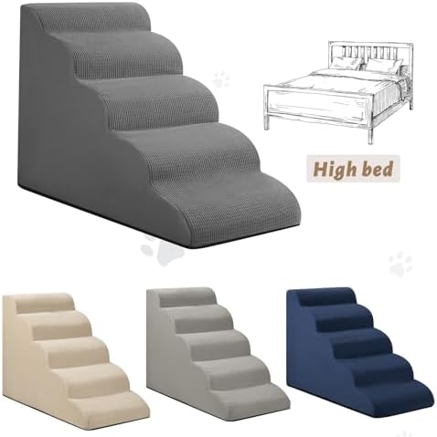 Aodisman Dog Stairs for High Bed, 5-Step Pet Ramp for Small Dogs and Cats - Image 6