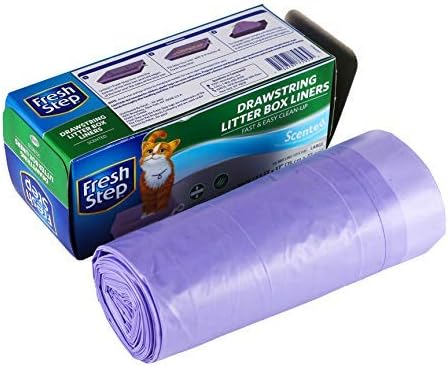Fresh Step Drawstring Cat Litter Box Liners, 2.5 ft x 17 in, 7 Ct by FreshStep