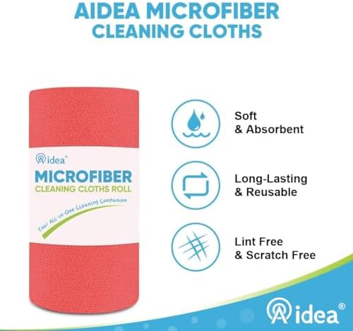 AIDEA Microfiber Cleaning Cloth Roll-55 Sheets - Image 3