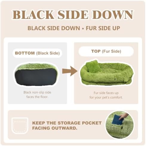 WROS Human Dog Bed for Adult, GrassGreen - Image 3