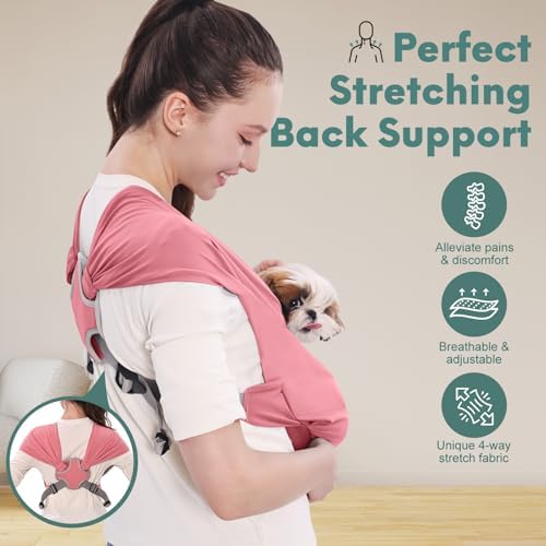 Supet Dog Sling Carrier for Small Pet, Adjustable Hands Free Front Backpack - Image 3