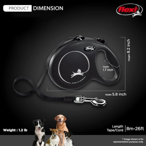 FLEXI® Classic Tape Retractable Dog Leash, 26 ft - Image 2