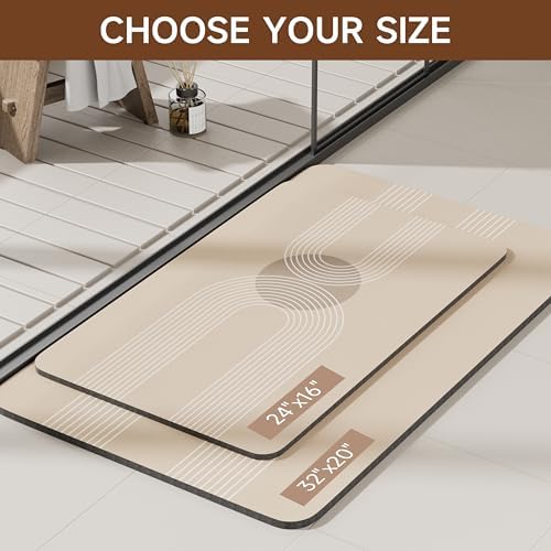 Ultra Thin Bath Mat 24"x16", Absorbent Quick Dry Washable Bath Rug - Image 2