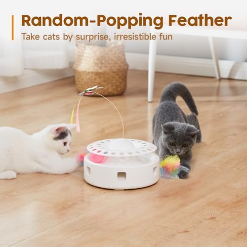 Potaroma Cat Toys 3in1 Automatic Interactive Kitten Toy, Fluttering Butterfly - Image 4