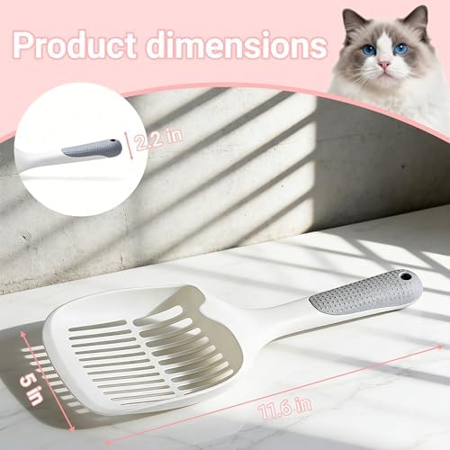 Cat Litter Scoop with Long Comfort Handle, Deep Sifting Shovel - Image 2
