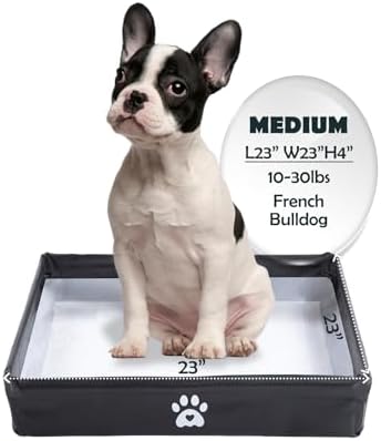 MEEXPAWS Dog Pee Pad Holder, Foldable Puppy Litter Box Indoor Potty Tray by PETPRODUCTS