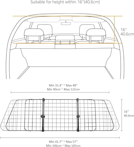 Amazon Basics Adjustable Dog Car Barrier - Image 5
