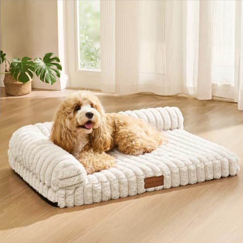 Orthopedic Large Dog Bed Furry Pet Bed, Washable Cover 42''X28'' - Image 3