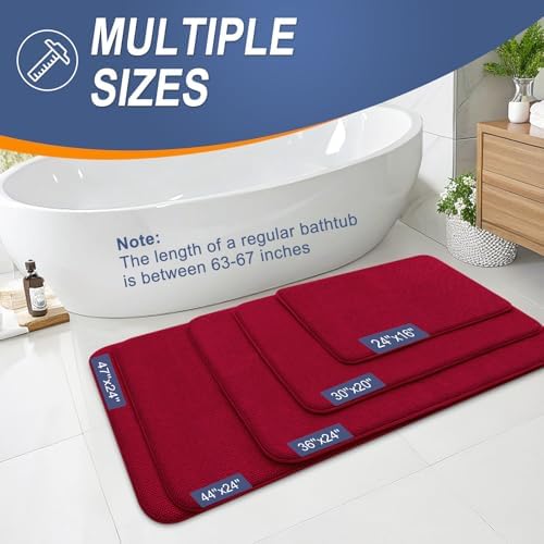 OLANLY Thick Memory Foam Bathroom Rugs 30x20, Soft Absorbent Bath Mat - Image 5