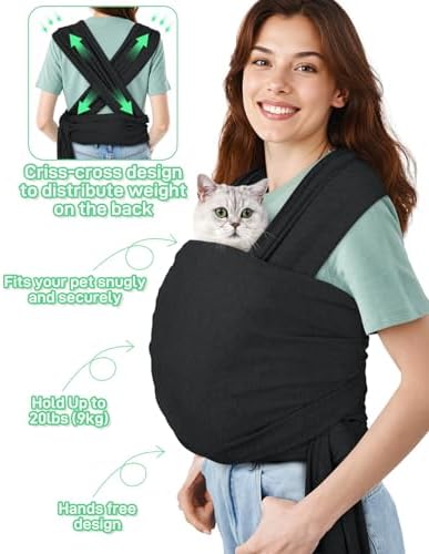 Dog Sling Swaddle Carrier for Small Dog, Cat Front Carriers for Small Pet up to - Image 2