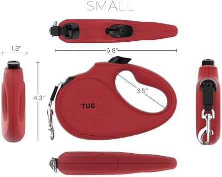 TUG Monochrome 360° Tangle-Free Retractable Dog Leash | 16 ft Strong Nylon Tape - Image 2