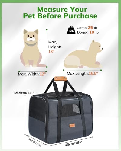 Morpilot Pet Carrier for Large Cats, Puppies & Small Dogs Up to 25lbs - Image 5