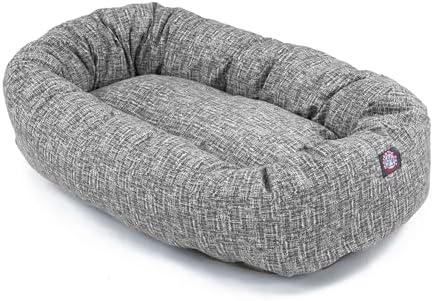 Majestic Pet Bagel Calming Dog Bed 32 in Medium, Round Washable, Lt. Black - Image 2