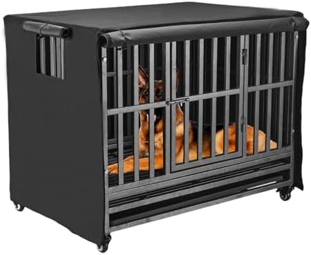 42 inch Heavy Duty Dog Crate Covers Durable 600D Polyester by M+JJYPET