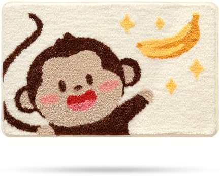 Molesun Monkey Bath Mat 20x31, Soft Absorbent Microfiber Bath Rugs by Molesun