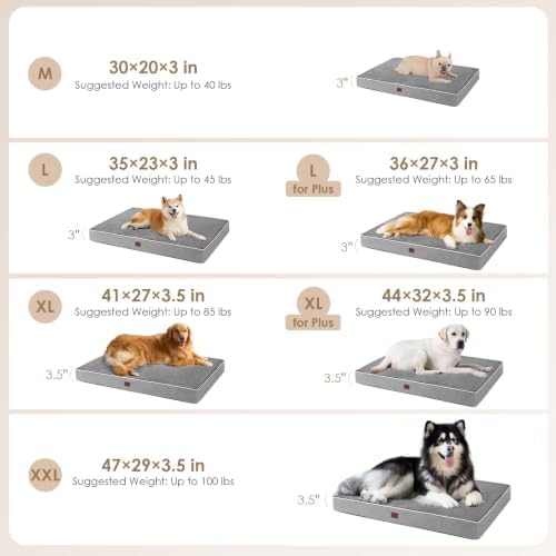EHEYCIGA XL Memory Foam Dog Crate Bed - Image 3