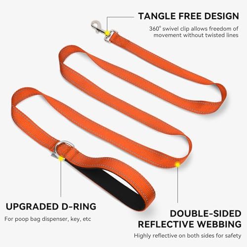 Joytale Reflective Dog Leash for Small Dogs, 5 FT x 3/4" - Image 5