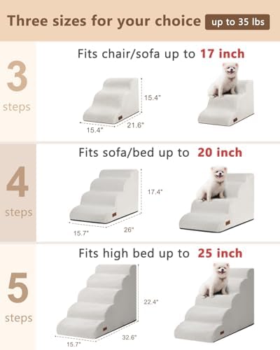 Aodisman Dog Steps for Bed or Couch, 4 Step Pet Stairs for Small Dogs & Cat - Image 5