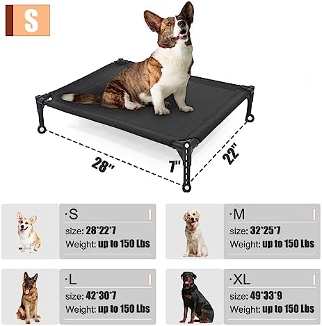 Garnpet Elevated Dog Bed for Small Dogs, Raised Dog Cot Fits Up to 150 LBs - Image 4
