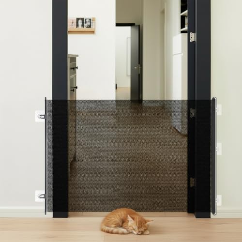 Retractable Dog Gate No Drill, 30 x 70 Inches - Image 6