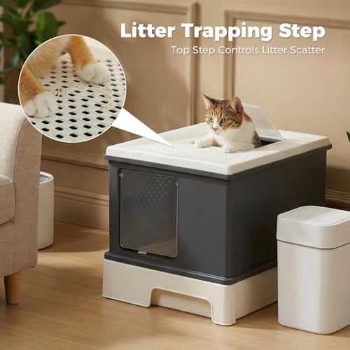 MUTTROS 2 Pack, Enclosed Cat Litter Box - Image 4