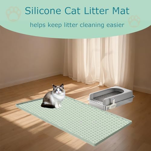 Cat Litter Mat for Litter Box, Silicone Large Cat Litter Trapping Mat - Image 4
