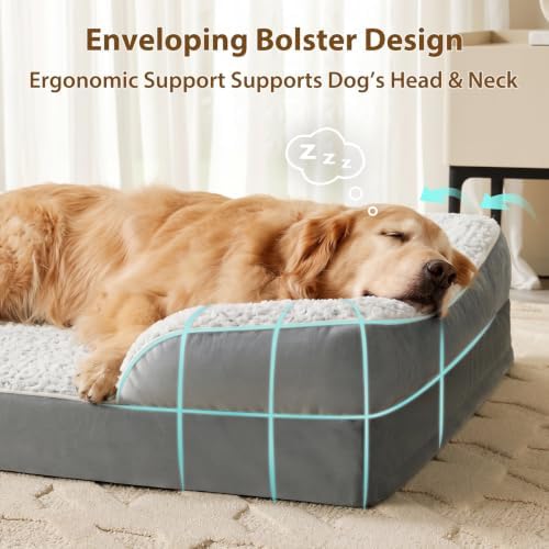 LEXTRO Washable Orthopedic Dog Bed, Waterproof Couch - Image 2