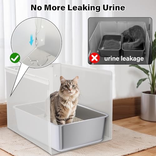 Litter Box Shield 2 Pack, XL Litter Box Splash Guard - Image 3