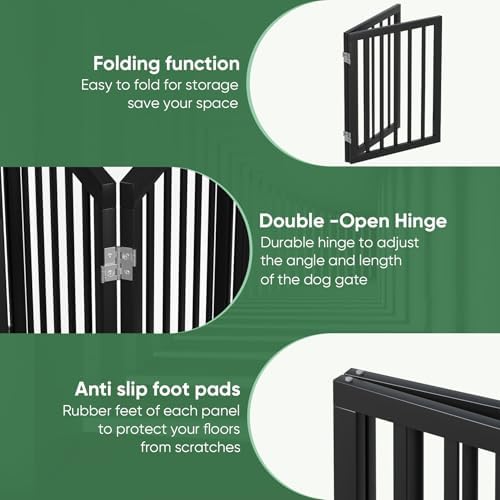Dog Gate for Doorways, Foldable Dog Gate Indoor, Pet Gates for Doorways Bedroom - Image 4