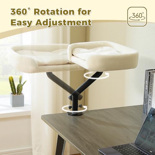 PAWZ Road Cat Desk Bed 360°Rotating Supports to 50 Lbs Cozy Nest - Image 6