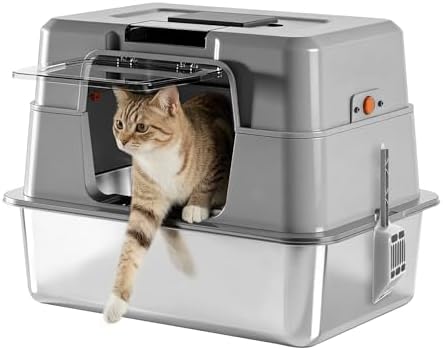 Stainless Steel Cat Litter Box by FZZOR