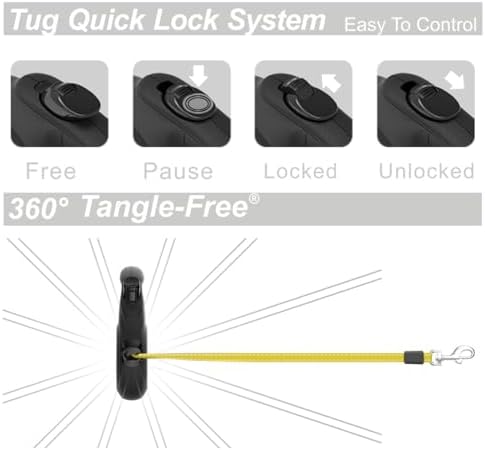 TUG Tiny 360° Tangle-Free Reflective Retractable Dog Leash | Cat Leash | 10 ft - Image 4