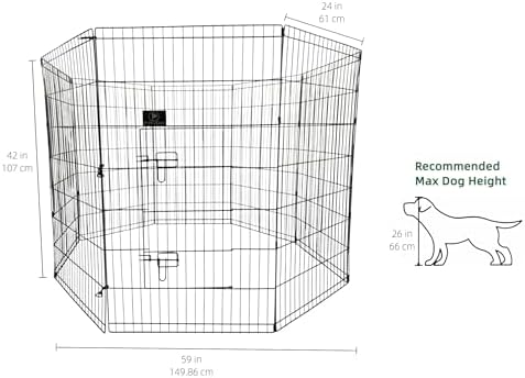 PJYuCien Puppy Playpen with Bottom Pad and Door, 8 Panels 42" H - Image 4